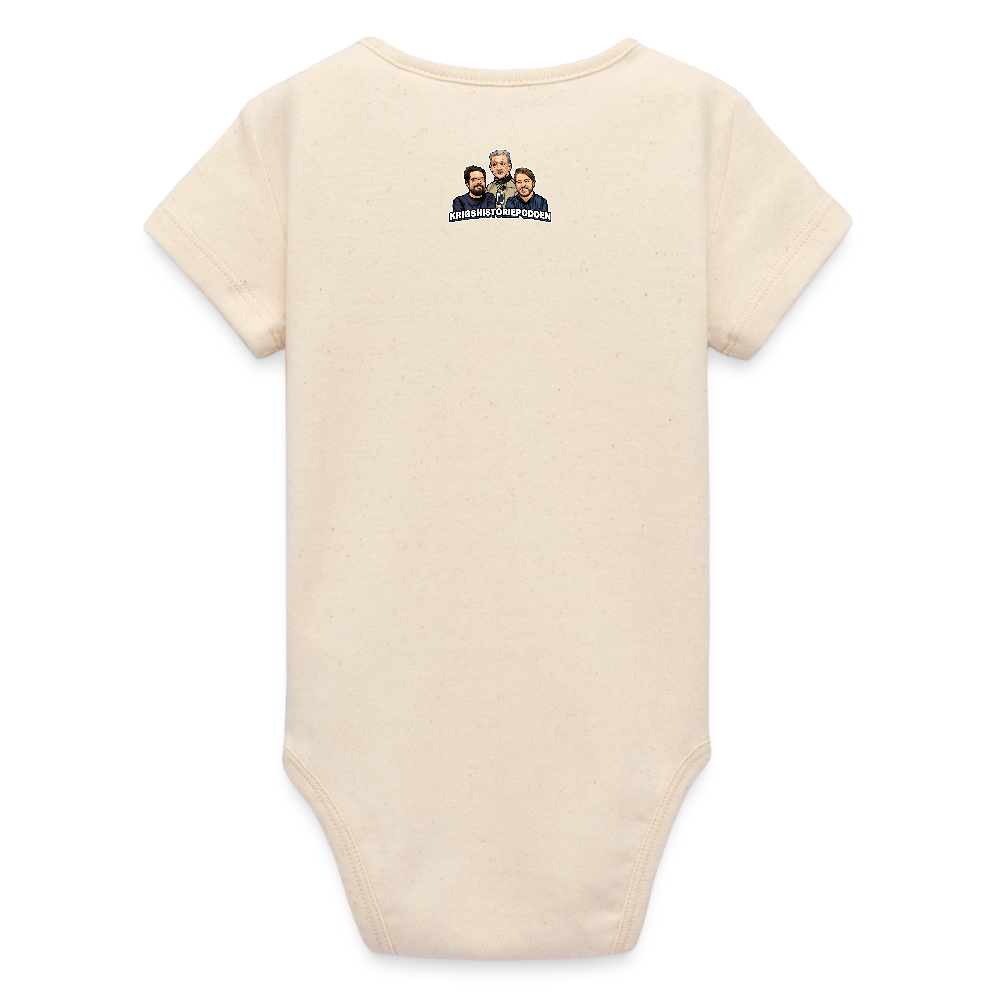 Fucka aldrig med Vietnam (ekologisk kortärmad babybody-edition) - vitgrå