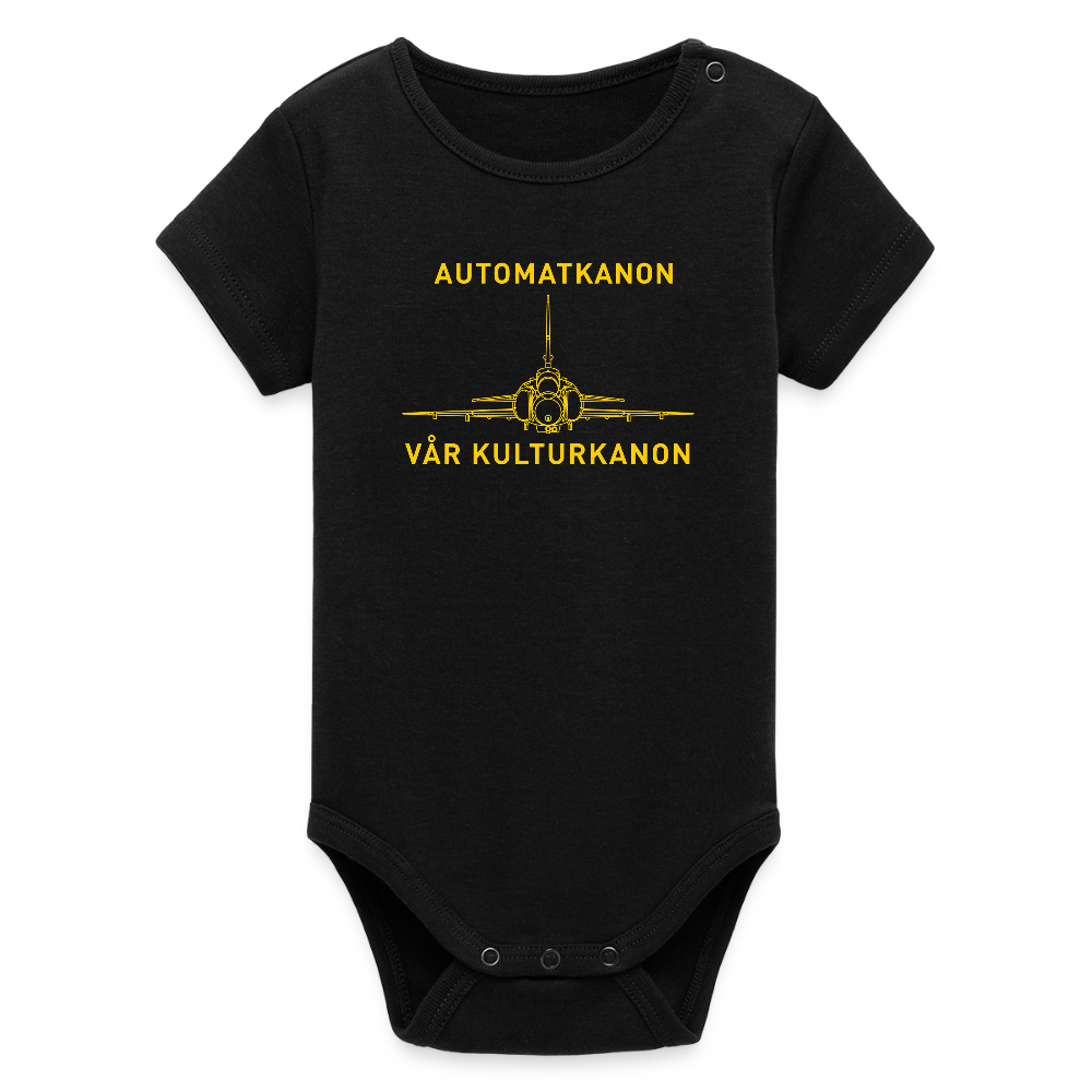 Automatkanon, vår kulturkanon (ekologisk kortärmad babybody-edition) - svart