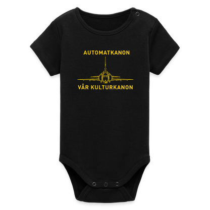 Automatkanon, vår kulturkanon (ekologisk kortärmad babybody-edition) - svart