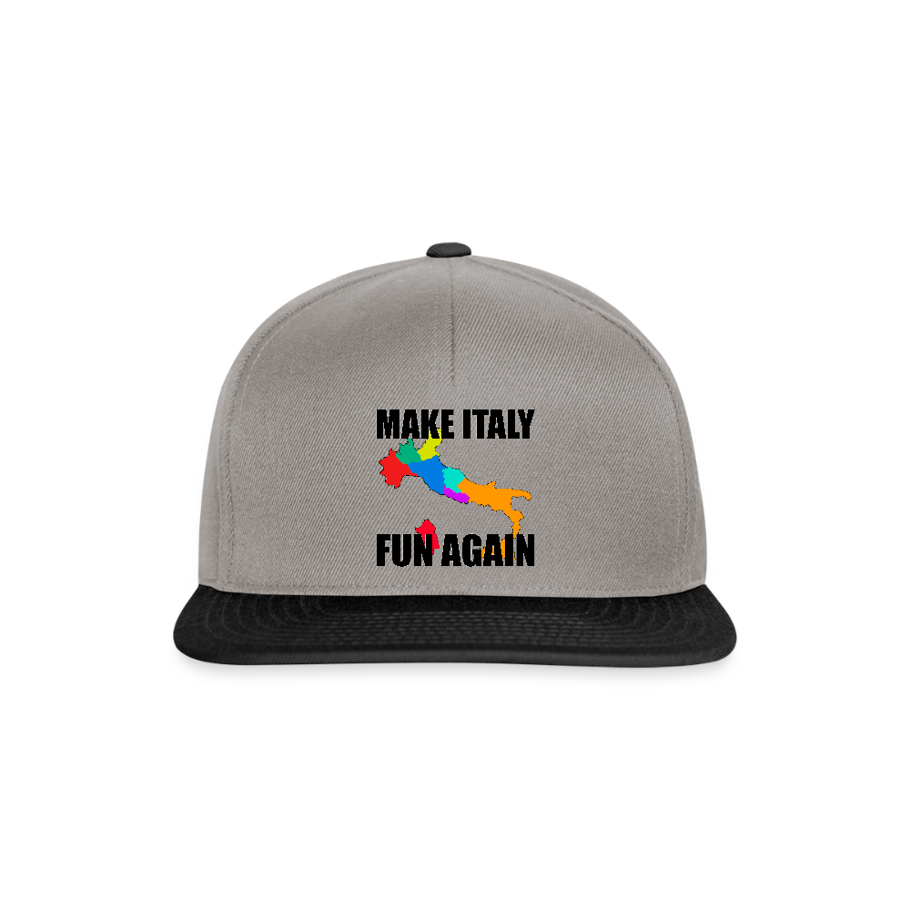 Make Italy Fun Again (Snapbackkeps-edition) - grafitgrå/svart