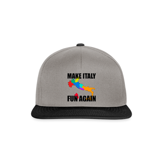 Make Italy Fun Again (Snapbackkeps-edition) - grafitgrå/svart