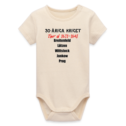 30-åriga kriget on tour (ekologisk kortärmad babybody-edition) - vitgrå