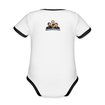 Krig: free to play, pay to win (Ekologisk kortärmad babybody-edition) - vit/svart