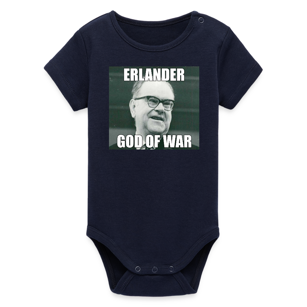 Erlander – God of War (ekologisk kortärmad babybody-edition) - marinblått