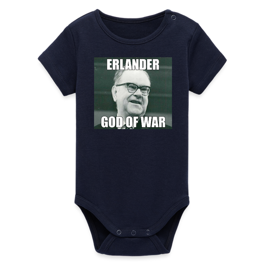 Erlander – God of War (ekologisk kortärmad babybody-edition) - marinblått