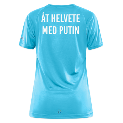 Åt helvete med Putin (tränings-T-shirt dam-edition) - hawaiiblå