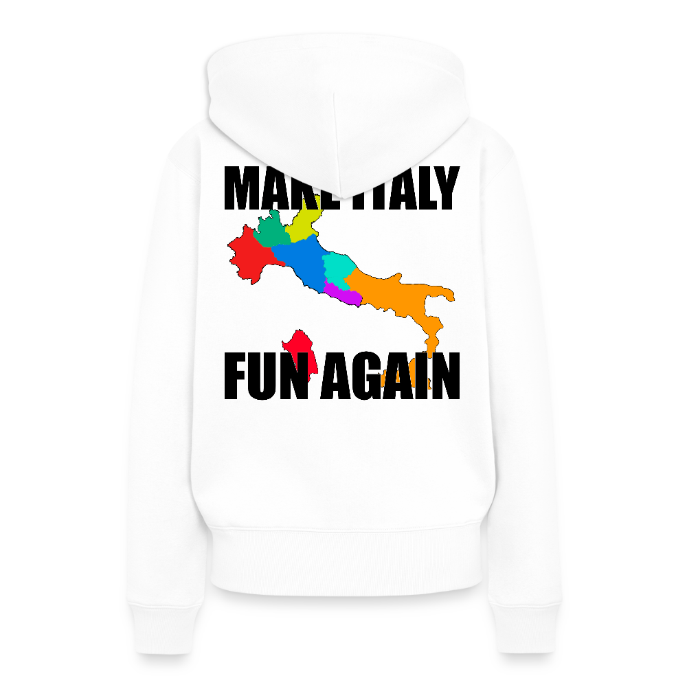 Make Italy Fun Again (Premiumluvtröja dam-edition) - vit