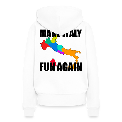 Make Italy Fun Again (Premiumluvtröja dam-edition) - vit