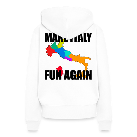 Make Italy Fun Again (Premiumluvtröja dam-edition) - vit