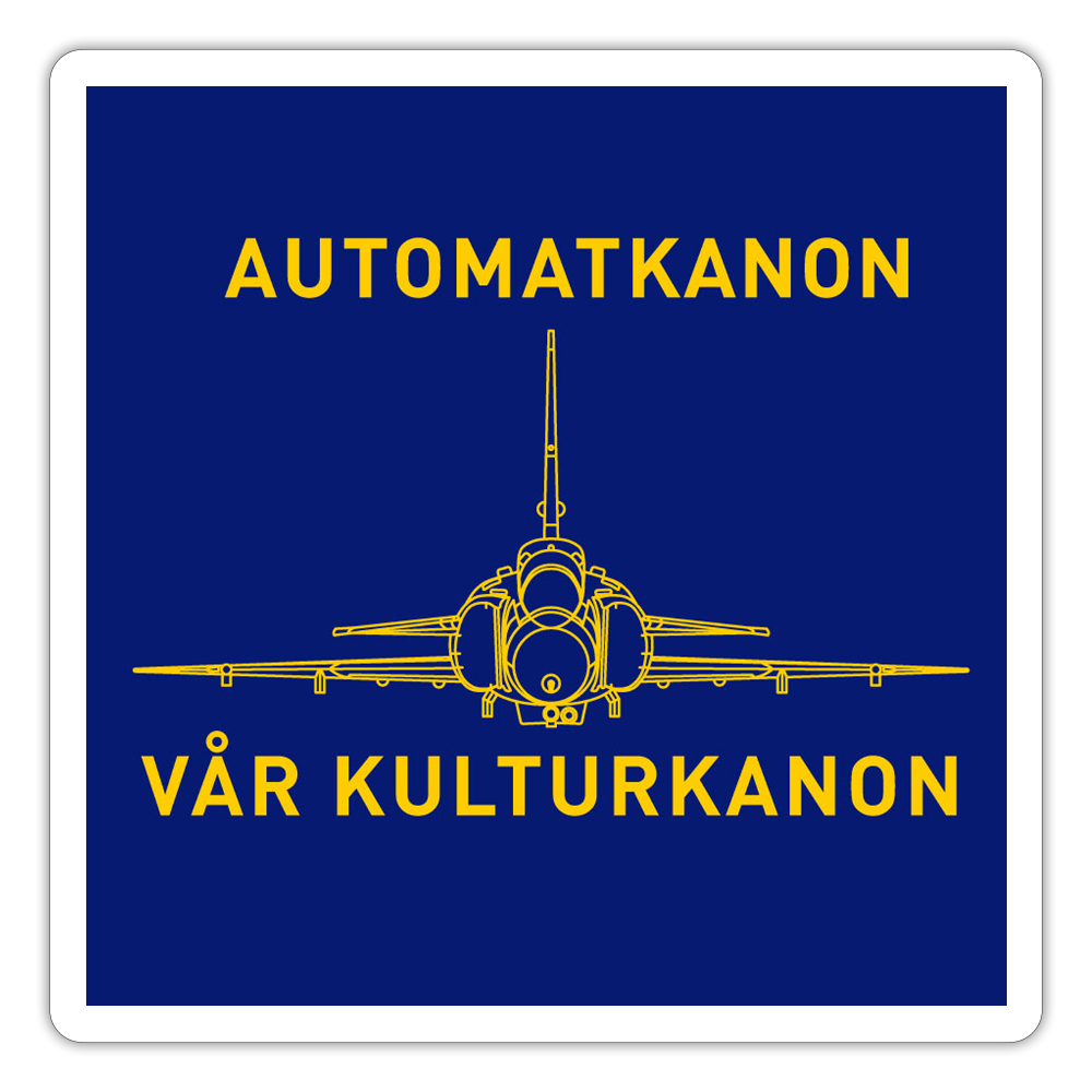 Automatkanon, vår kulturkanon (sticker) - matt vit