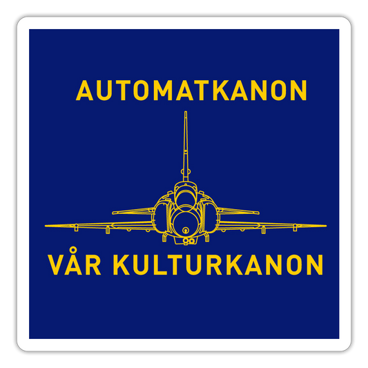 Automatkanon, vår kulturkanon (sticker) - matt vit