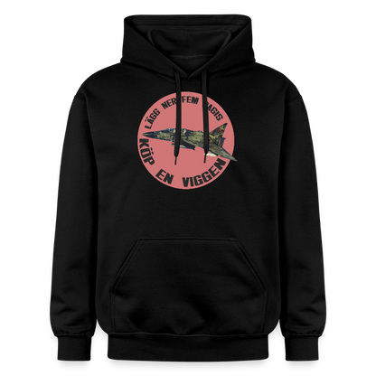 Lägg ner fem dagis - köp en Viggen (luvtröja unisex-edition) - svart