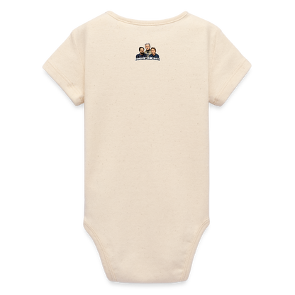 Får det lov att vara lite kolonialhyss? (ekologisk kortärmad babybody-edition) - vitgrå