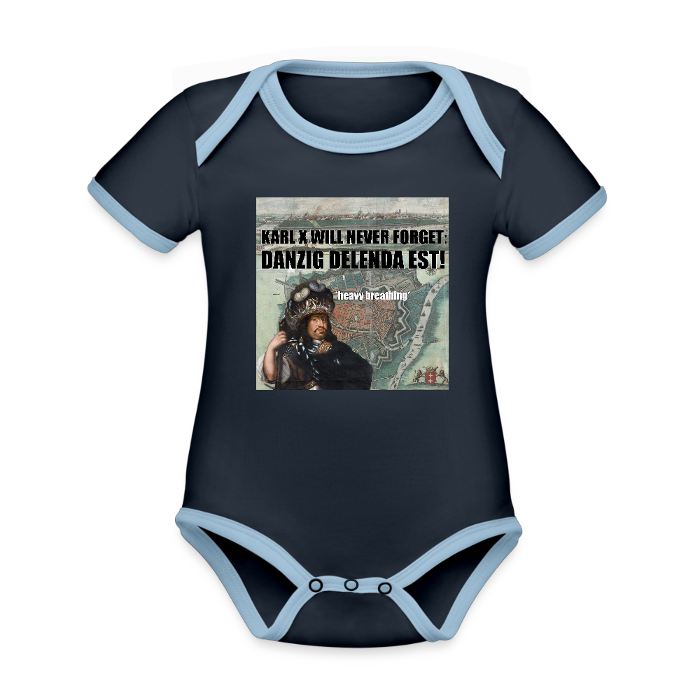 Danzig delenda est (Ekologisk kortärmad babybody-edition) - marinblå/himmelsblå