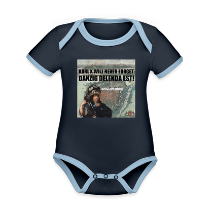 Danzig delenda est (Ekologisk kortärmad babybody-edition) - marinblå/himmelsblå