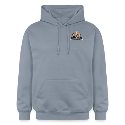 Adel? Syfilis och gikt. Allmoge? Ukrainsk fläcktyfus och dysenteri. (luvtröja unisex-edition) - blå