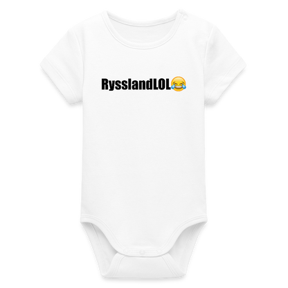 RysslandLOL (ekologisk kortärmad babybody-edition) - vit