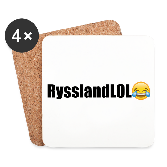 RysslandLOL (Underlägg, 4-pack) - vit