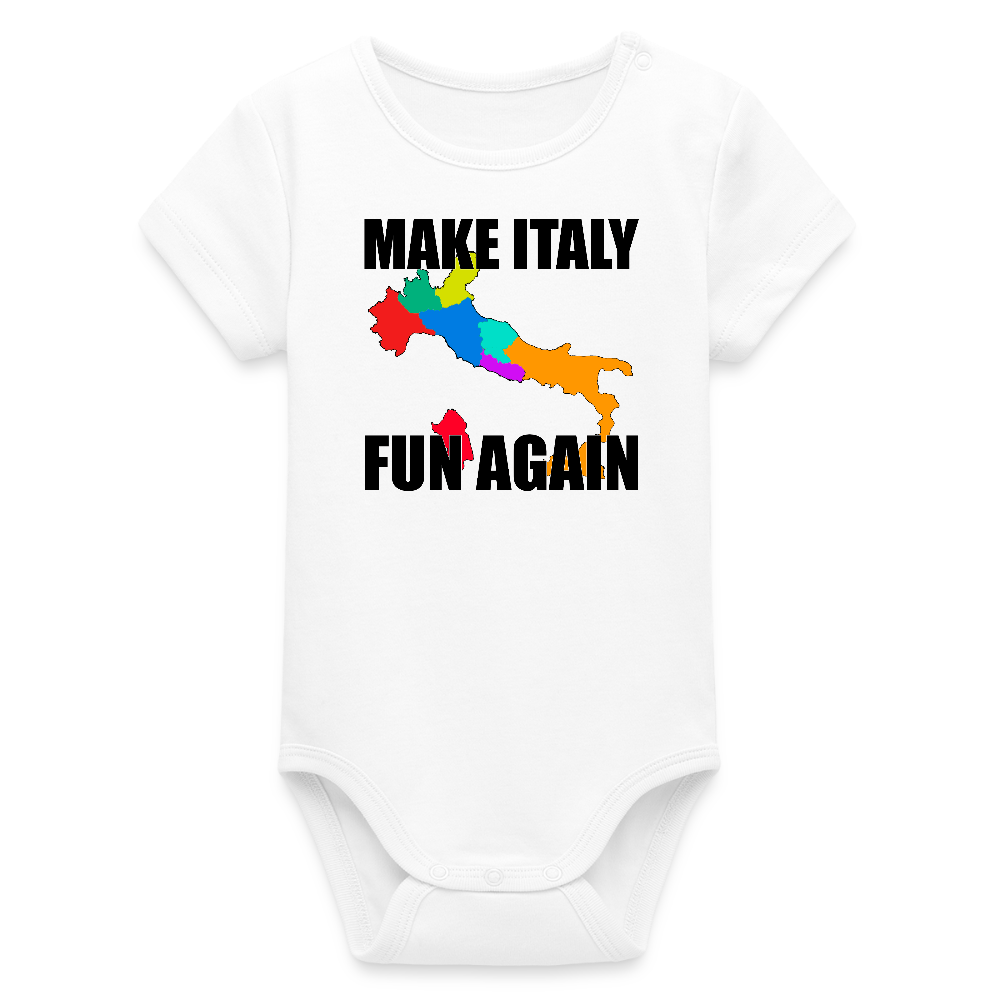 Make Italy Fun Again (Ekologisk kortärmad babybody-edition) - vit