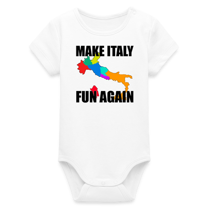Make Italy Fun Again (Ekologisk kortärmad babybody-edition) - vit