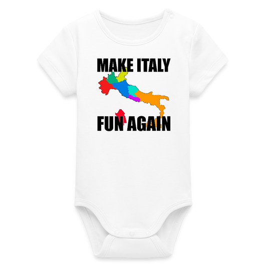 Make Italy Fun Again (Ekologisk kortärmad babybody-edition) - vit
