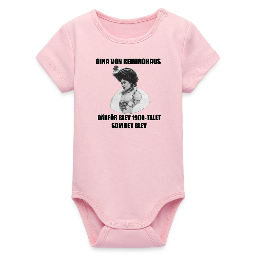 Gina von Reininghaus (ekologisk kortärmad babybody-edition) - ljusrosa