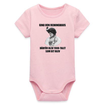 Gina von Reininghaus (ekologisk kortärmad babybody-edition) - ljusrosa