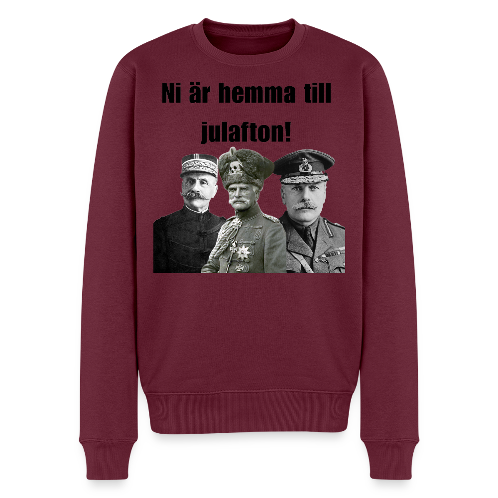 "Hemma till jul!" (premiumtröja herr-edition) - vinröd 