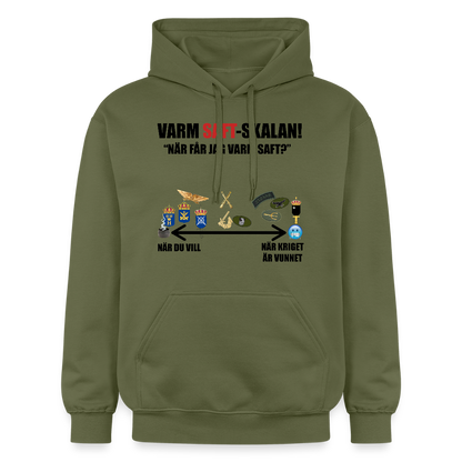 Varm saft-skalan (luvtröja unisex-edition) - Militärgrön