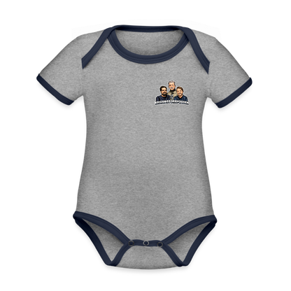 Automatkanon, vår kulturkanon (ekologisk kortärmad babybody-edition) - gråmelerad/marinblå