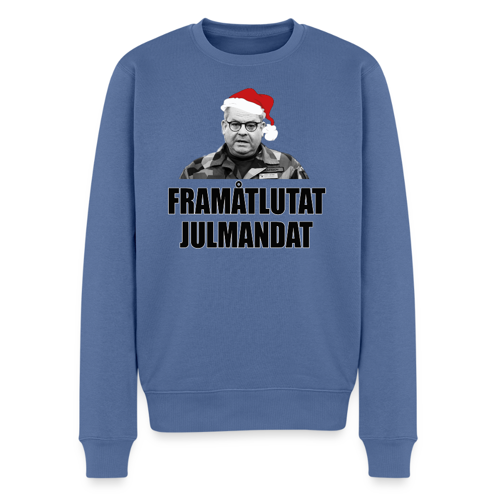 Framåtlutat Julmandat (ekologisk sweatshirt herr-edition) - duvblå