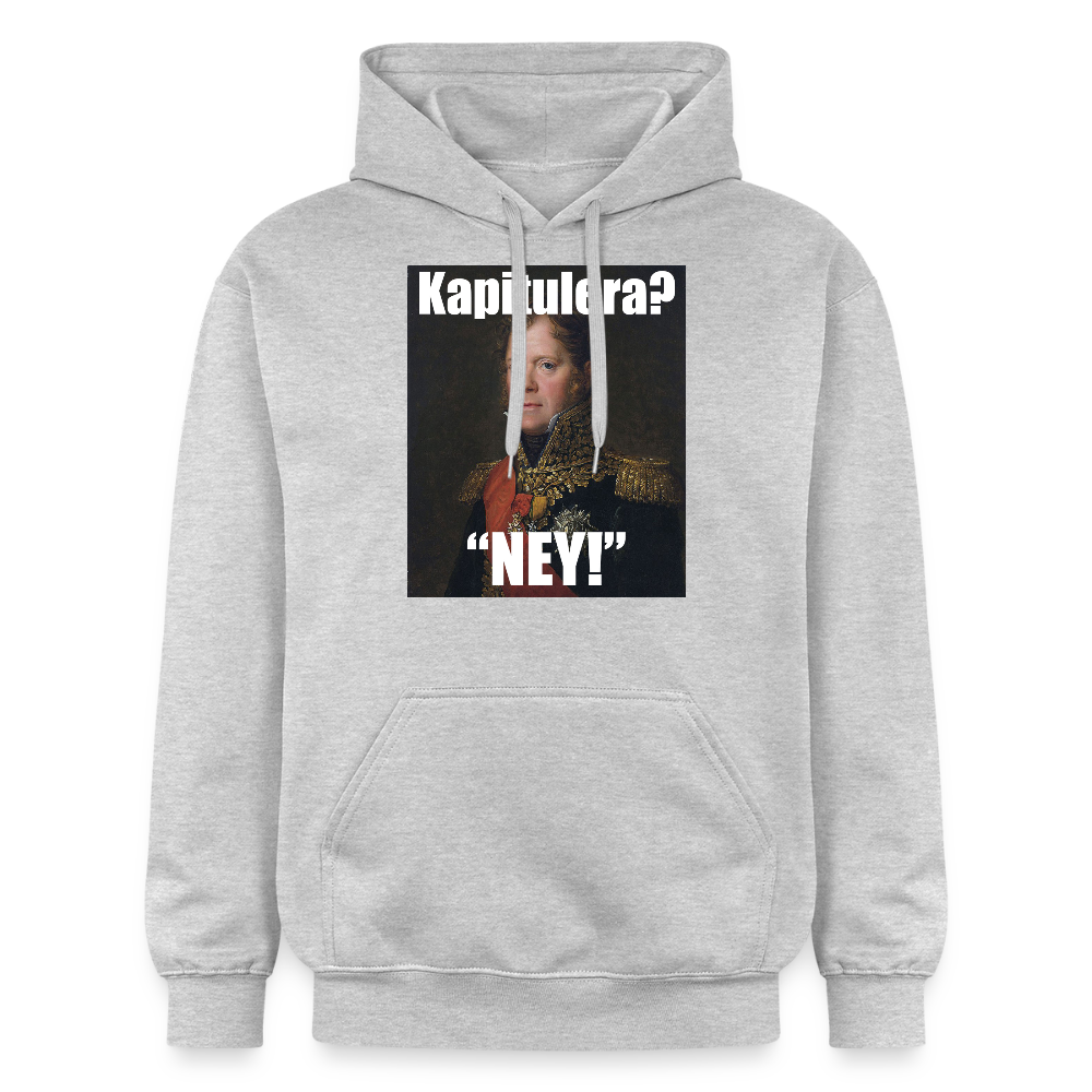 Kapitulera? Ney! luvtröja unisex-edition) - ljusgråmelerad