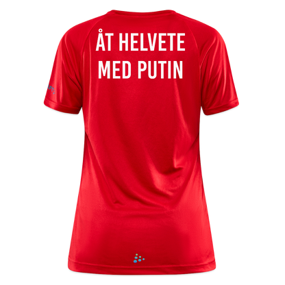 Åt helvete med Putin (tränings-T-shirt dam-edition) - röd