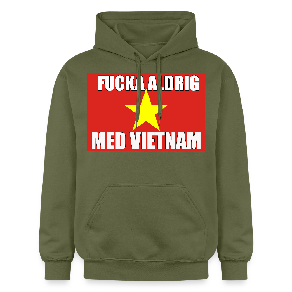 Fucka aldrig med Vietnam (luvtröja unisex-edition) - Militärgrön