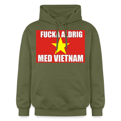 Fucka aldrig med Vietnam (luvtröja unisex-edition) - Militärgrön