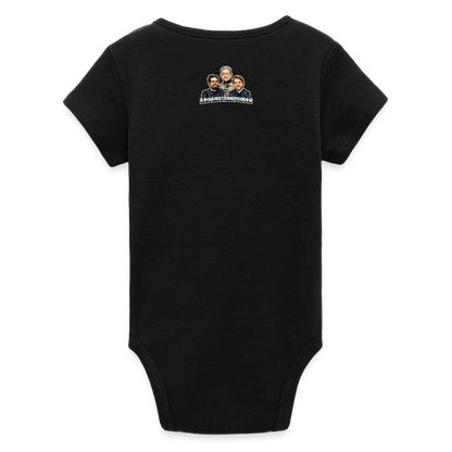 Krigshistoriepodden (ekologisk kortärmad babybody-edition) - svart