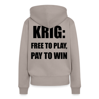 Krig: free to play, pay to win (premiumluvtröja herr-edition) - brungrå