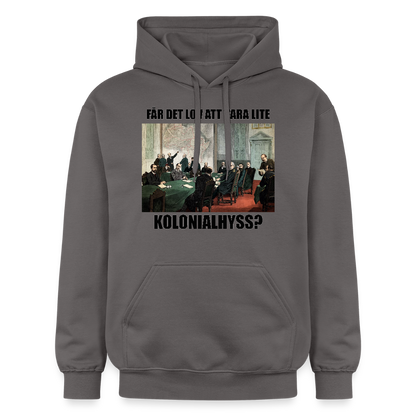 Får det lov att vara lite kolonialhyss? (luvtröja unisex-edition) - mörkgrå