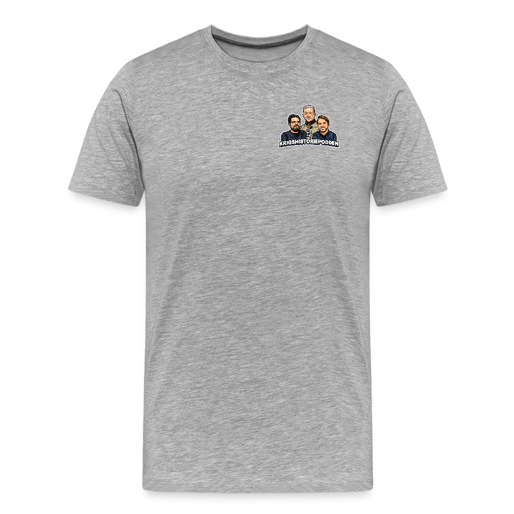 Krig: free to play, pay to win (ekologisk premium-T-shirt herr-edition) - gråmelerad