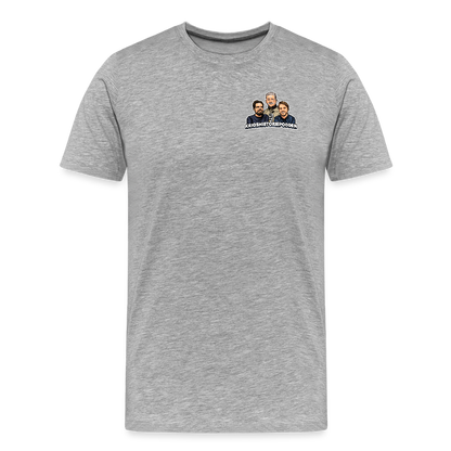 Krig: free to play, pay to win (ekologisk premium-T-shirt herr-edition) - gråmelerad