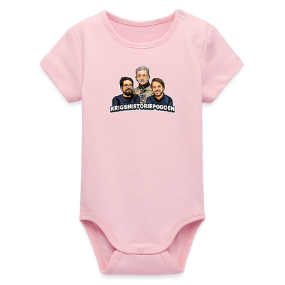 Krigshistoriepodden (ekologisk kortärmad babybody-edition) - ljusrosa