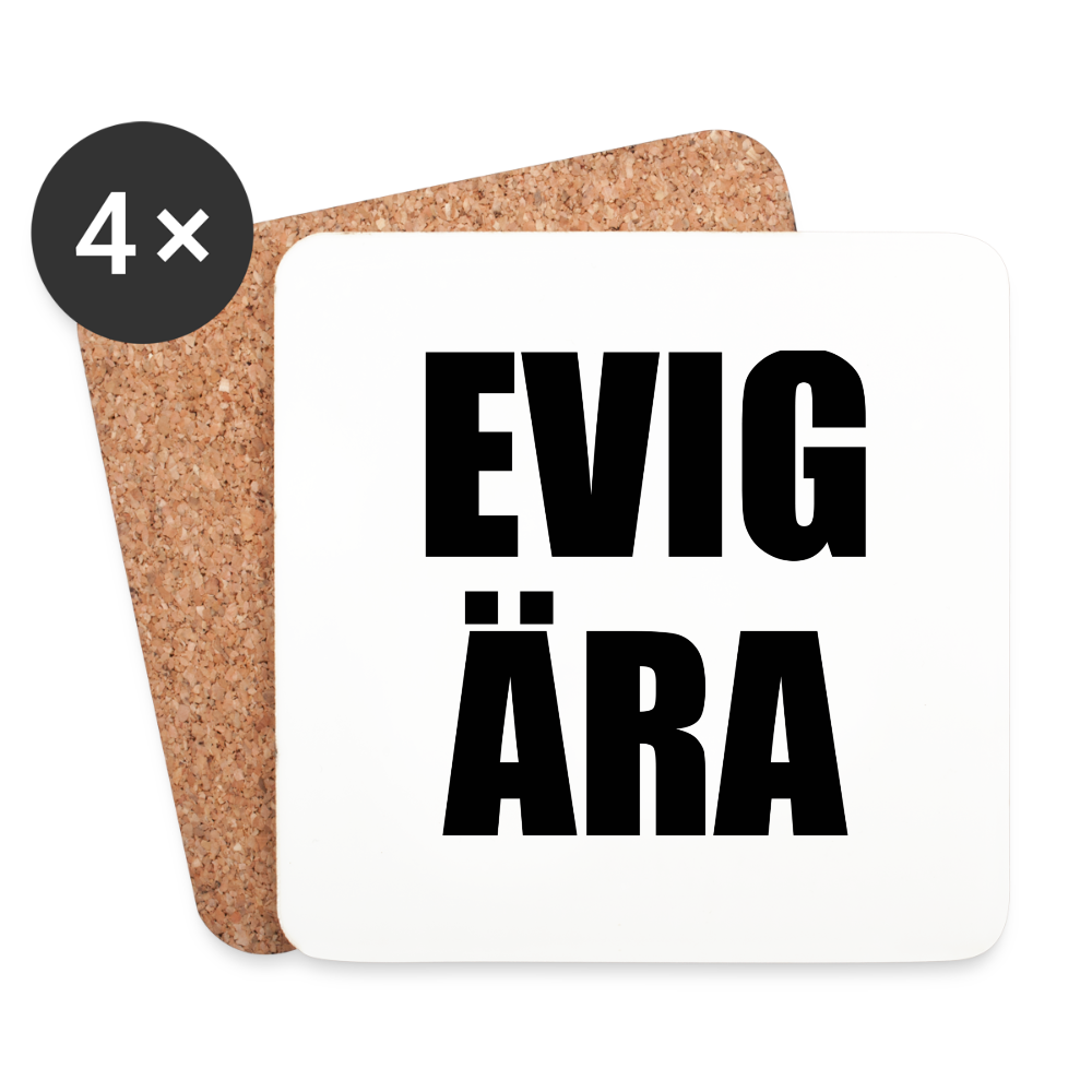 EVIG ÄRA (Underlägg, 4-pack) - vit