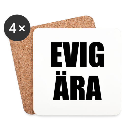 EVIG ÄRA (Underlägg, 4-pack) - vit