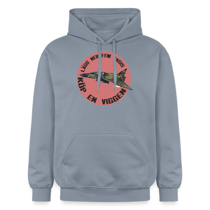 Lägg ner fem dagis - köp en Viggen (luvtröja unisex-edition) - blå