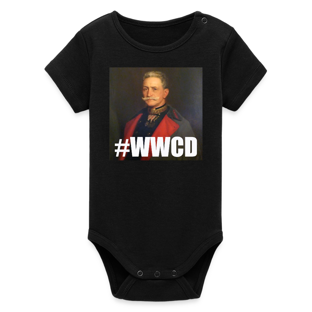 #WWCD (ekologisk kortärmad babybody-edition) - svart