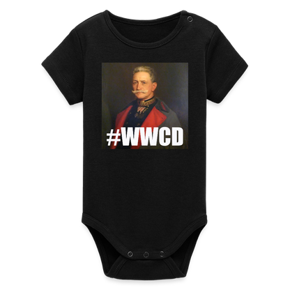 #WWCD (ekologisk kortärmad babybody-edition) - svart