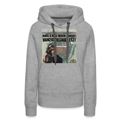 Danzig delenda est (Premiumluvtröja dam-edition) - gråmelerad