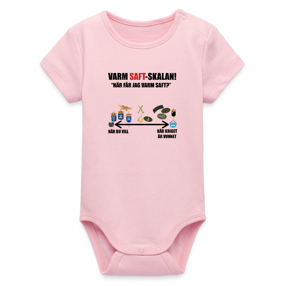 Varm saft-skalan (ekologisk kortärmad babybody-edition) - ljusrosa