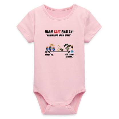 Varm saft-skalan (ekologisk kortärmad babybody-edition) - ljusrosa