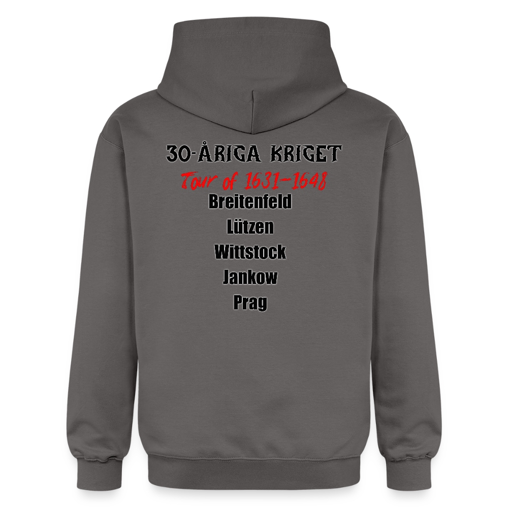 30-åriga kriget on tour (luvtröja unisex-edition) - mörkgrå